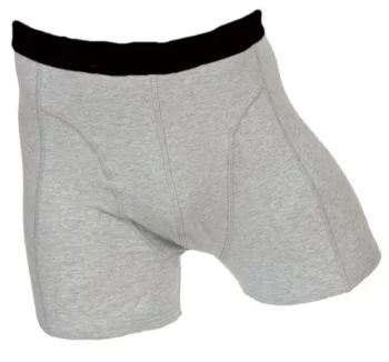 Fun2wear heren boxershort grijs met zwart