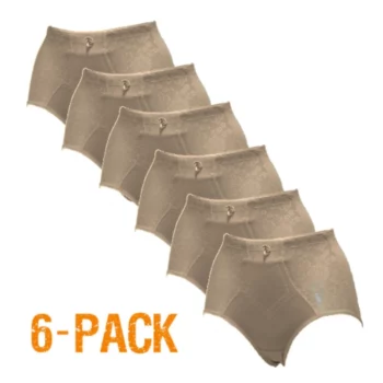 J&C dames tailleslips licht corrigerend kant huid 6-pack