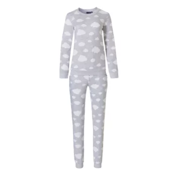 Rebelle dames pyjama Wolkjes grijs melee