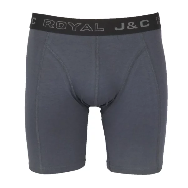 J&C Underwear heren boxershort lange pijp Uni antraciet