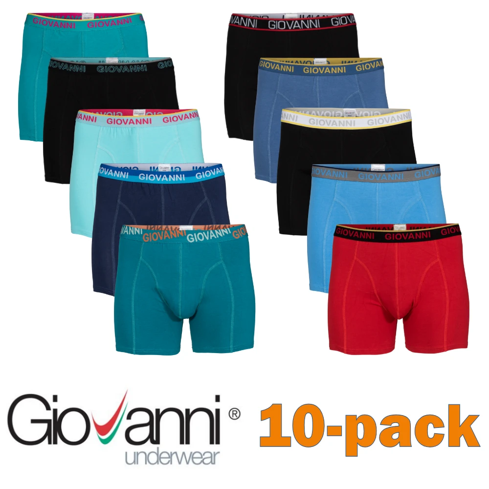 Giovanni heren boxershorts 10-pack Colours M31