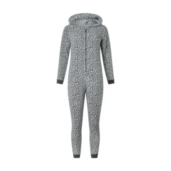 Cocodream meisjes onesie fleece Panter grijs