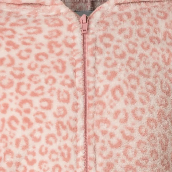 Cocodream meisjes onesie fleece Panter roze detail