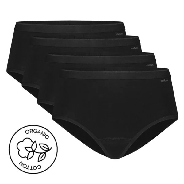 Ten Cate dames Basics Midi slips 4-pack zwart