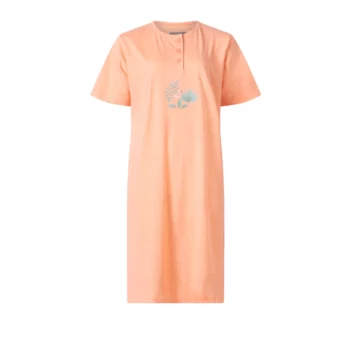 Cocodream dames nachthemd korte mouw Tropic Flamingo zalm