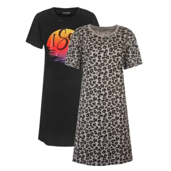 Temptation dames nachthemden korte mouw Duo Panter - sea