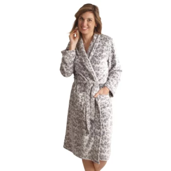 Cocodream dames badjas fleece Panter sfeer