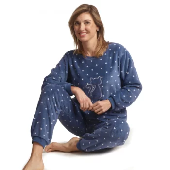 Cocodream dames huispak fleece Kat jeans
