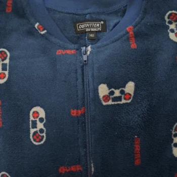 Outfitter jongens onesie fleece Game over marine