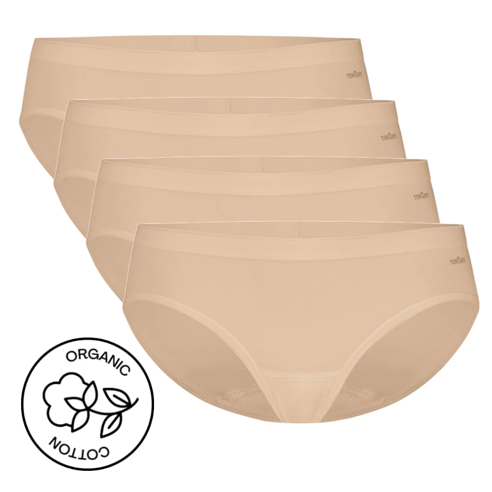 Ten Cate dames Basics Bikini slips 4-pack huid