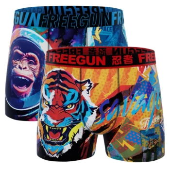 Freegun heren boxershorts microvezel Duo Tijger - space