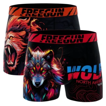 Freegun boxershorts microvezel Wolf - leeuw