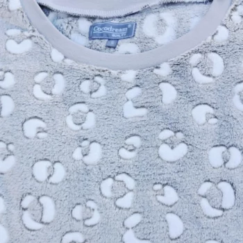 Cocodream dames huispak fleece Panter grijs - grijs