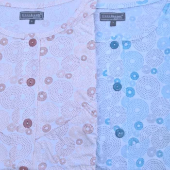 Cocodream dames nachthemden lange mouw Rozet 2-pack