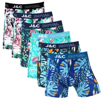 J&C Underwear heren boxershorts Multipack flowers 6-pack