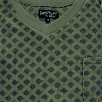 Outfitter heren pyjama fleece Wafel army