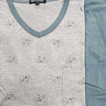 Outfitter heren shortama Fiets grijs mêlee