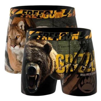 Freegun heren boxershorts microvezel 2-pack Grizzly - puma