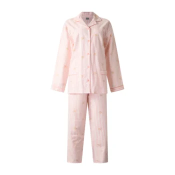 Lunatex dames pyjama flanel Goodnight roze