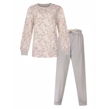 Tenderness dames pyjama Leaves grijs